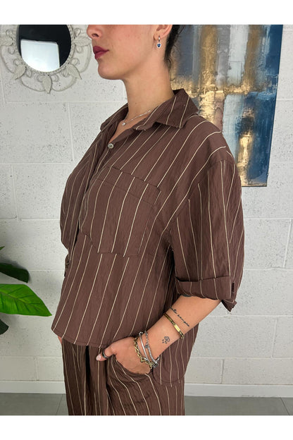 PHILIA LOFT Camicia rigata Philia Moro