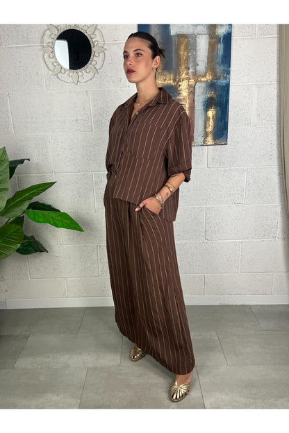 PHILIA LOFT Pantalone gessato Philia Moro