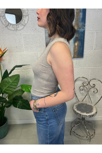 PHILIA LOFT canottiera con lurex Philia loft Pietra