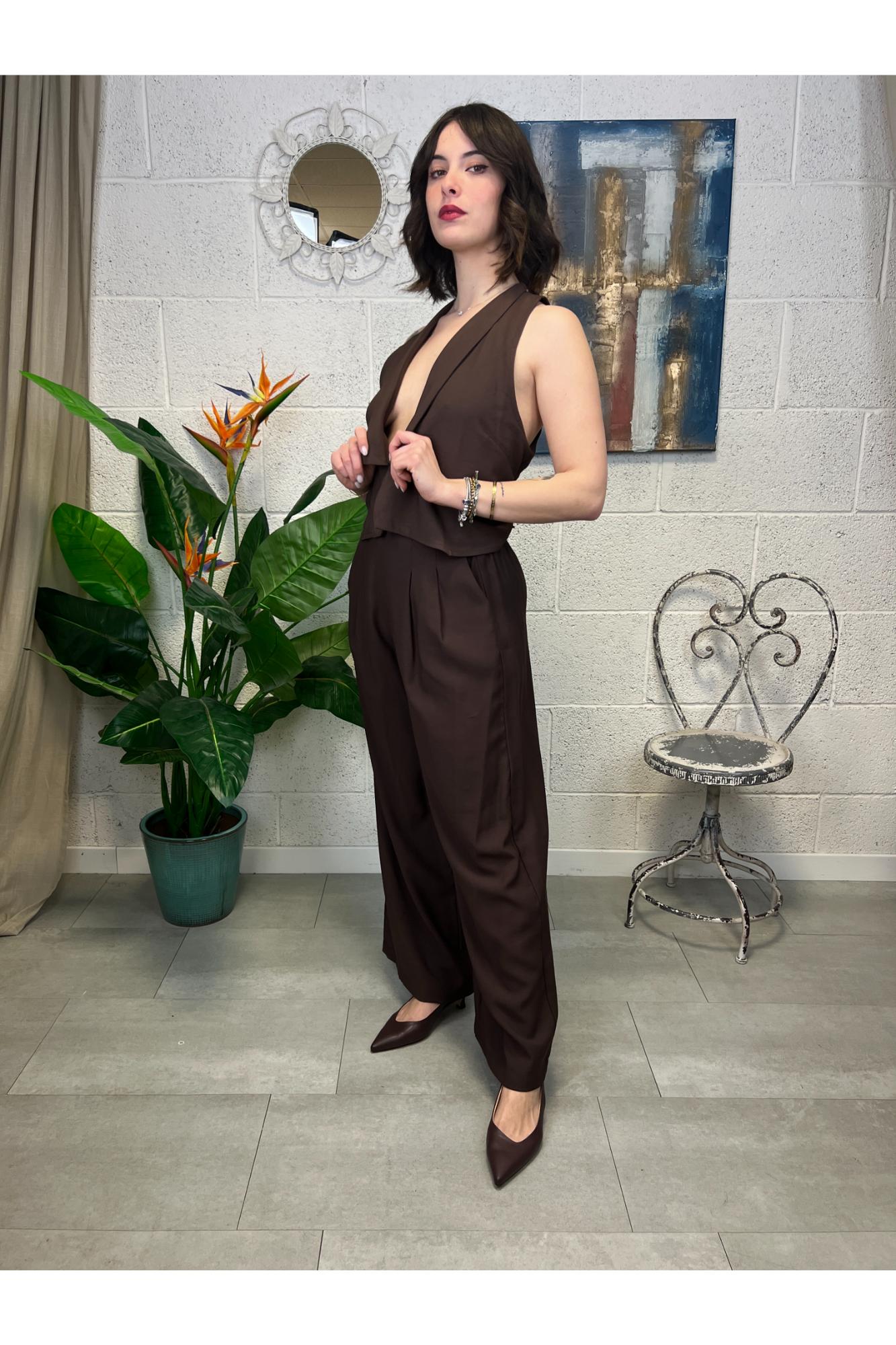 PHILIA LOFT Gilet scollato Philia loft Moka