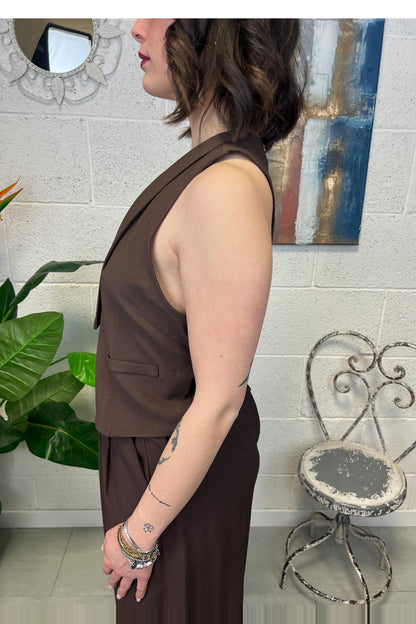 PHILIA LOFT Gilet scollato Philia loft Moka