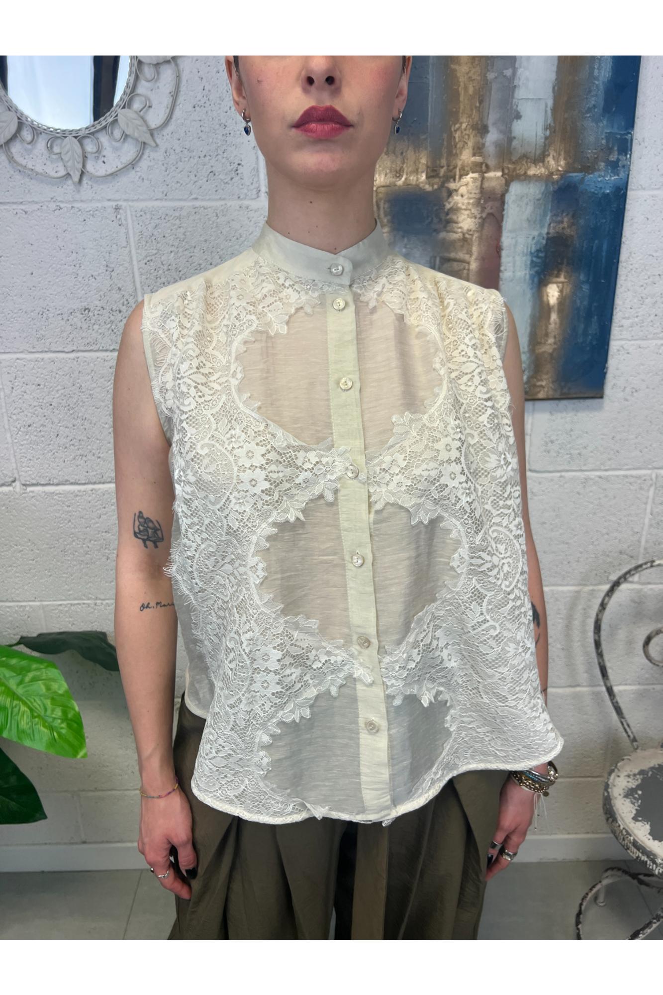 PHILIA LOFT Camicia con ricami Philia loft Burro