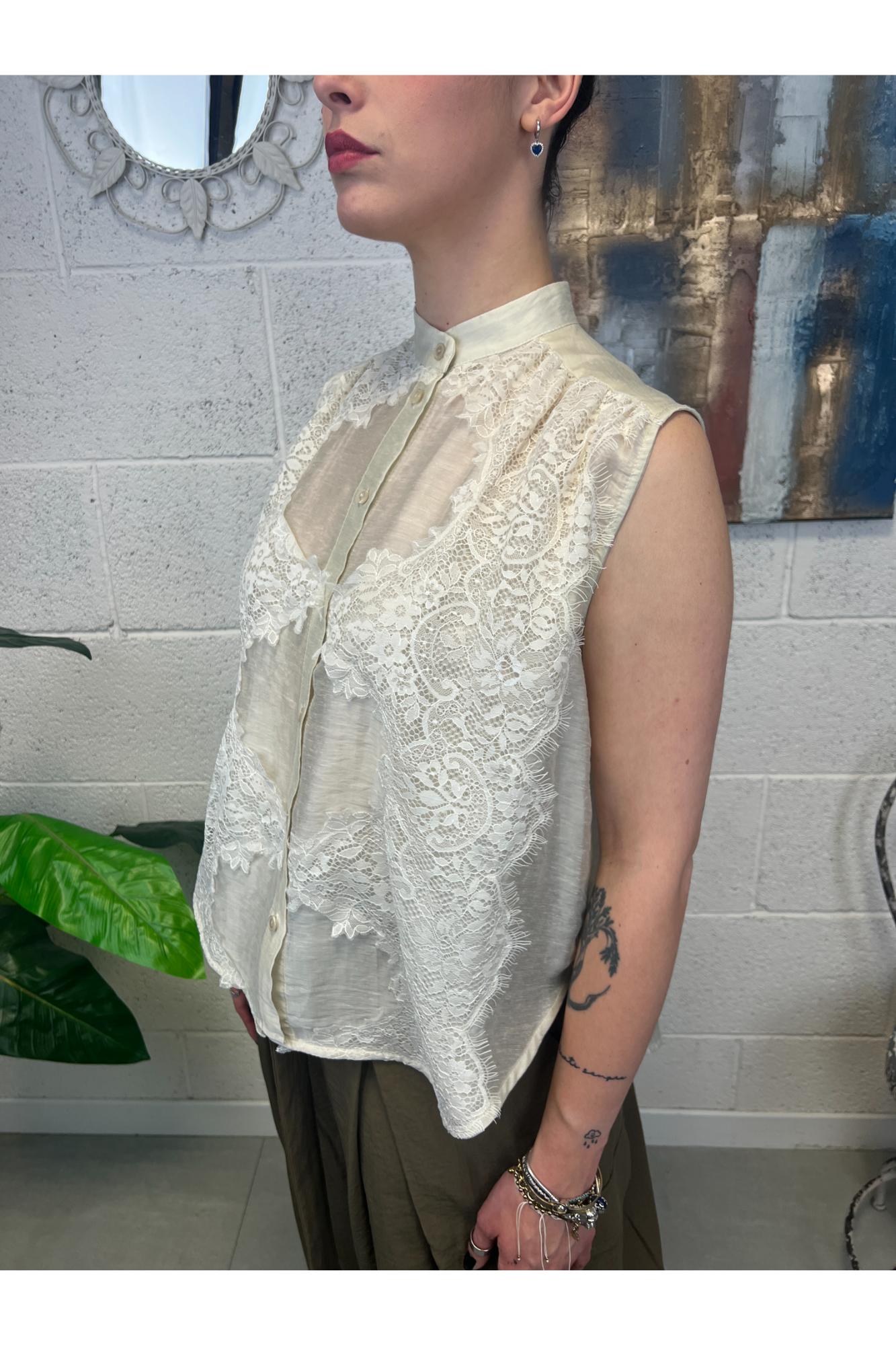 PHILIA LOFT Camicia con ricami Philia loft Burro