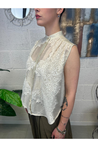 PHILIA LOFT Camicia con ricami Philia loft Burro