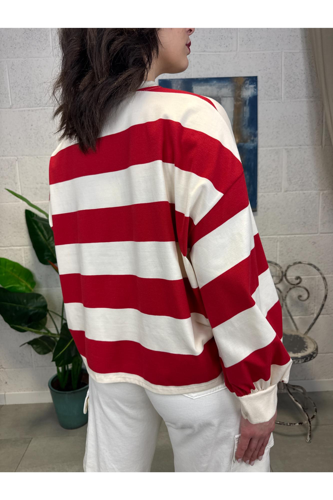 PHILIA LOFT Maglia rigata Philia loft Rosso