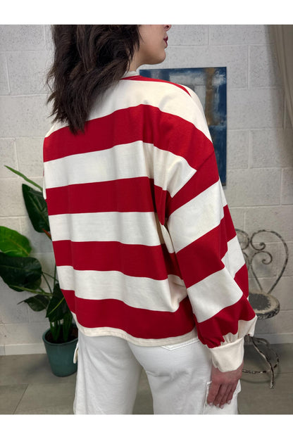 PHILIA LOFT Maglia rigata Philia loft Rosso