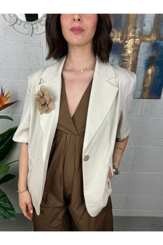 PHILIA LOFT Giacca manica corta Philia Beige