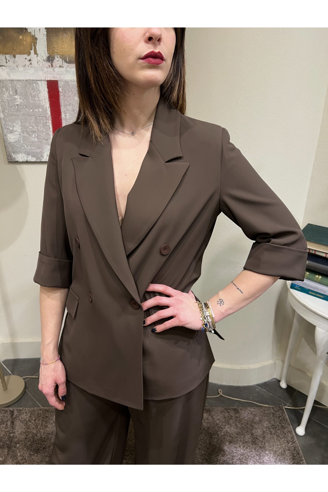 PHILIA LOFT Giacca manica 3/4 Philia loft Moro