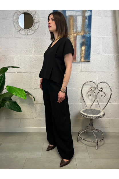 PHILIA LOFT Blusa in misto voscosa Philia loft Nero