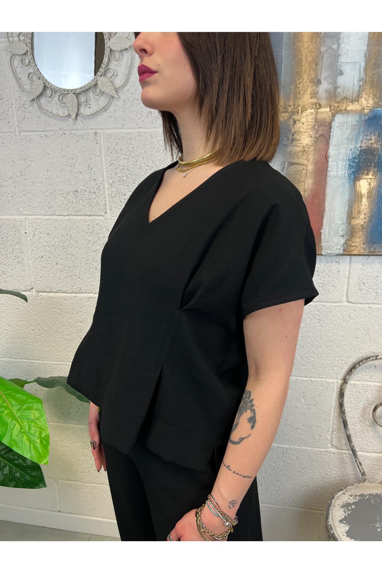 PHILIA LOFT Blusa in misto voscosa Philia loft Nero