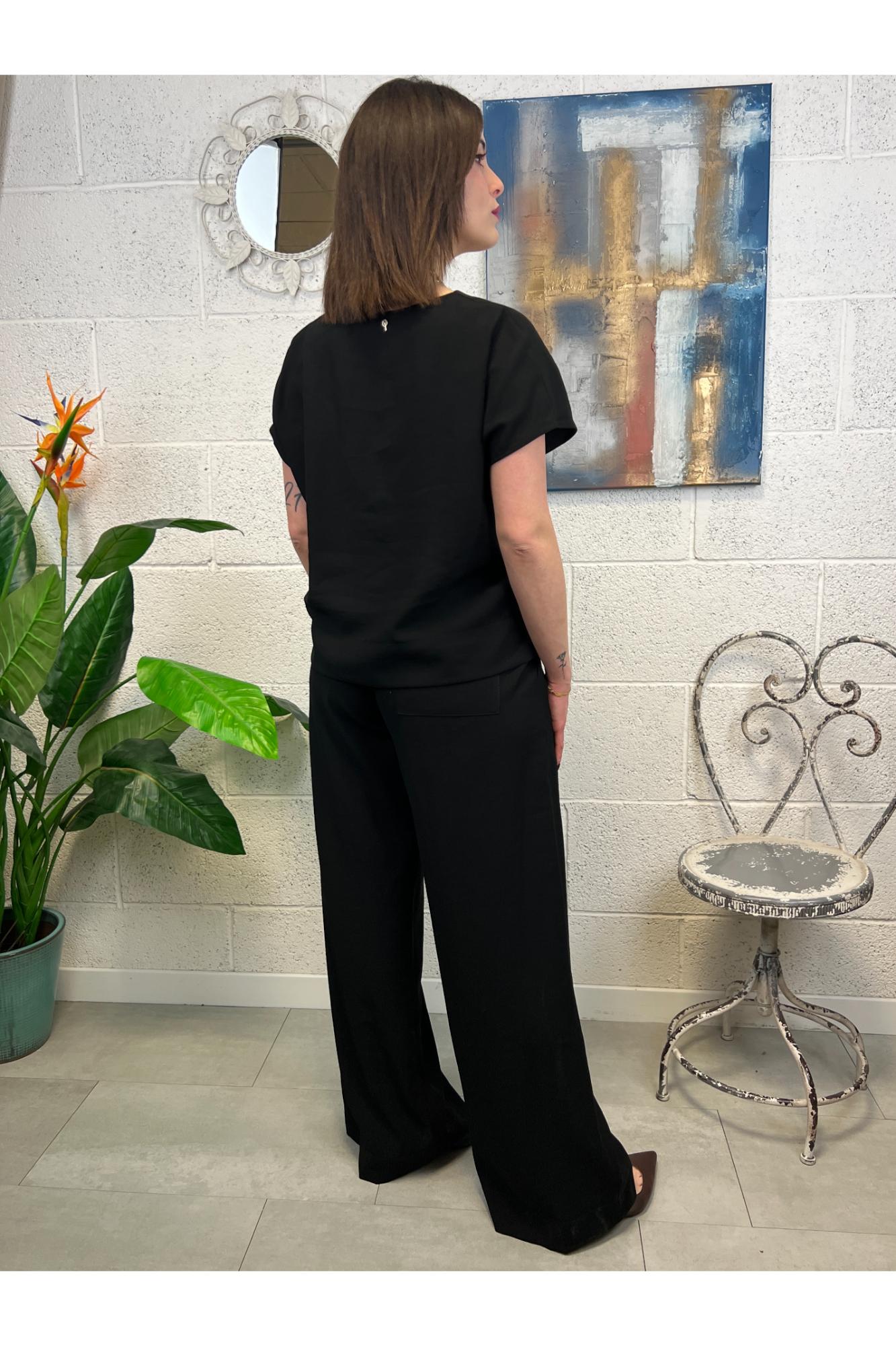 PHILIA LOFT Blusa in misto voscosa Philia loft Nero