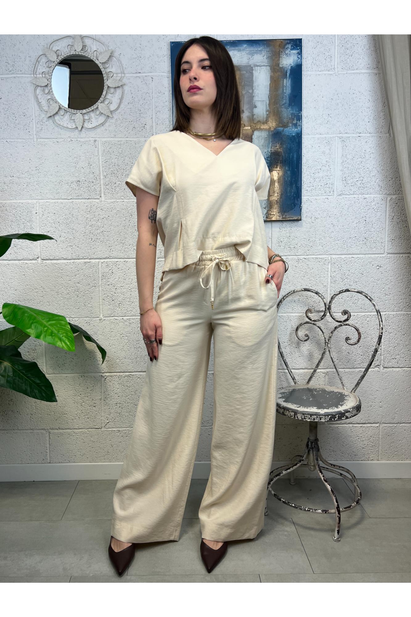 PHILIA LOFT Pantalone con elastico Phili loft Burro