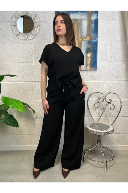 PHILIA LOFT Pantalone con elastico Phili loft Nero