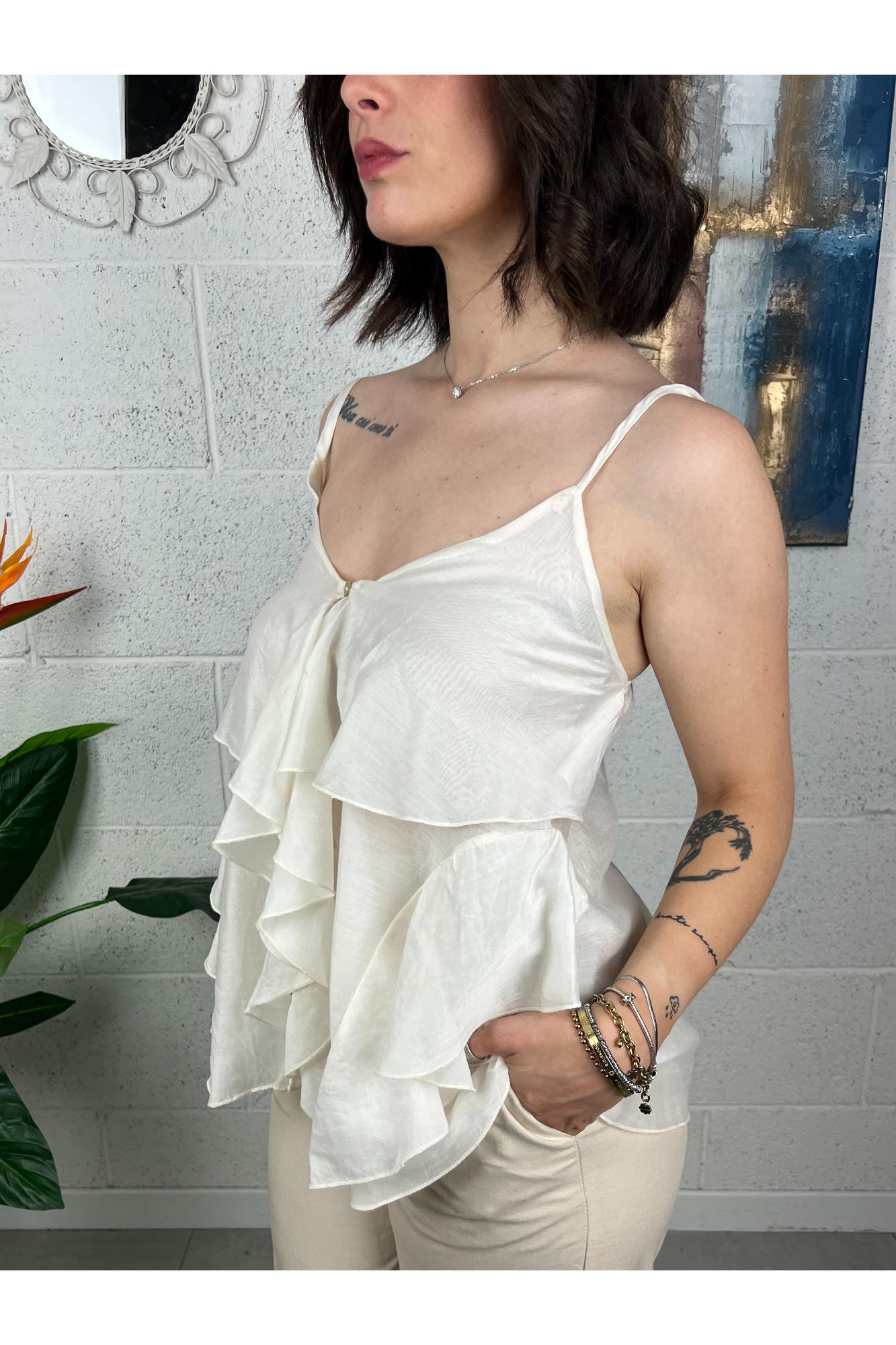 PHILIA LOFT Canottiera con rouge Philia Burro