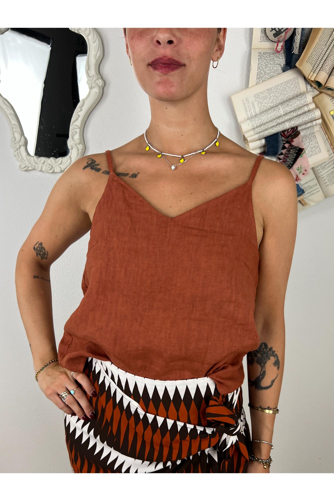 PHILIA LOFT Top in lino Philia loft Terra