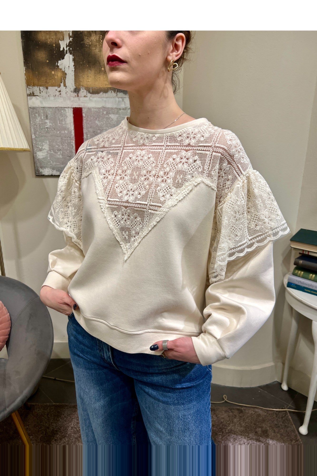 SUSY MIX Maglia rigata Susy mix Beige
