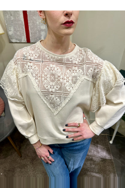 Felpa con pizzo Philia loft