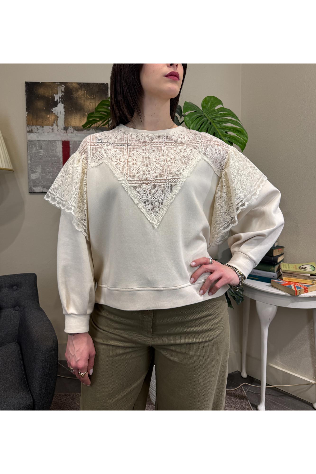 SUSY MIX Maglia rigata Susy mix Beige
