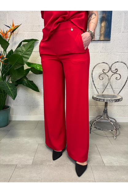 SOUVENIR Pantalone palazzo Souvenir Rosso
