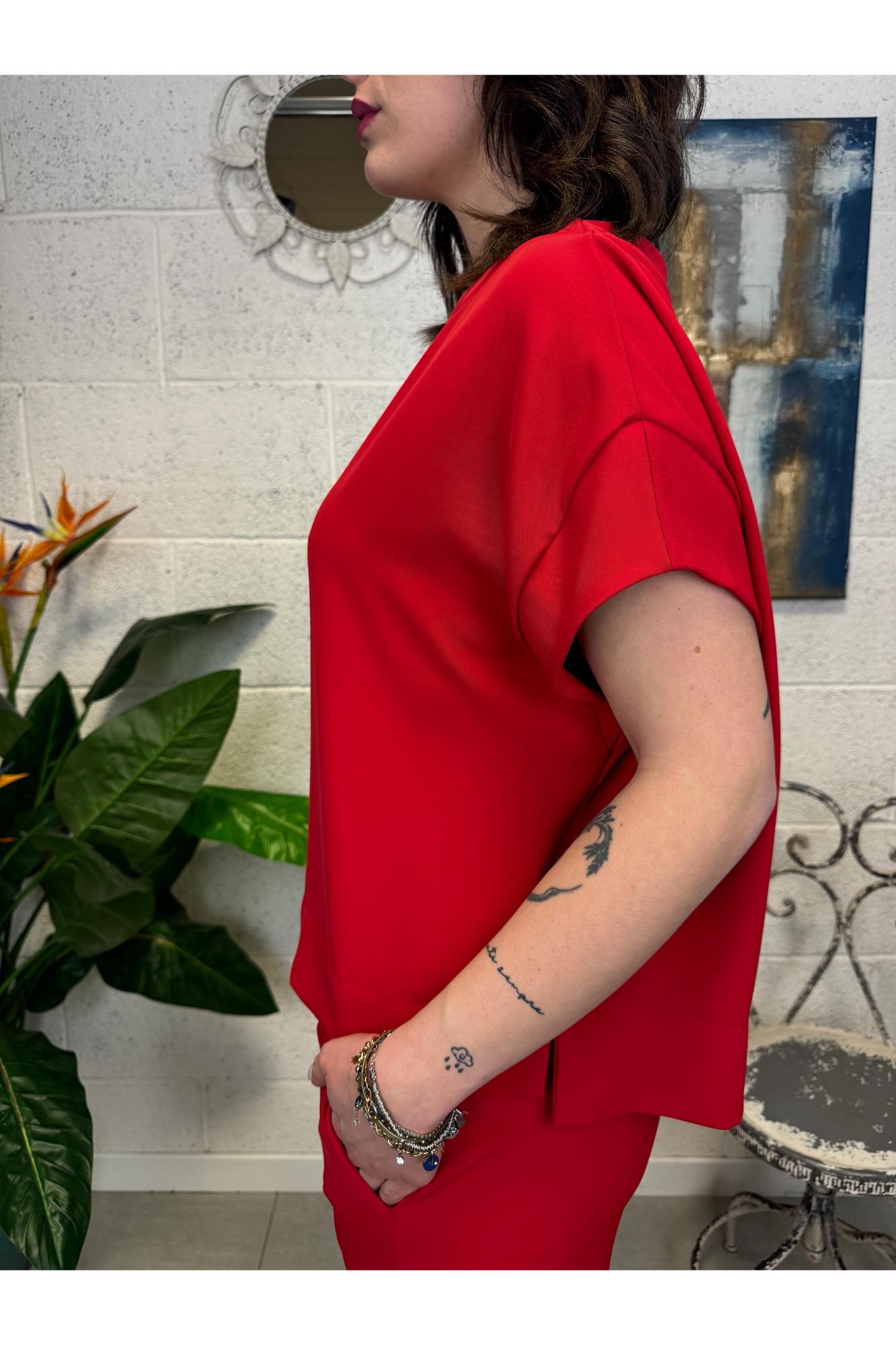 SOUVENIR Maglia over Souvenir Rosso