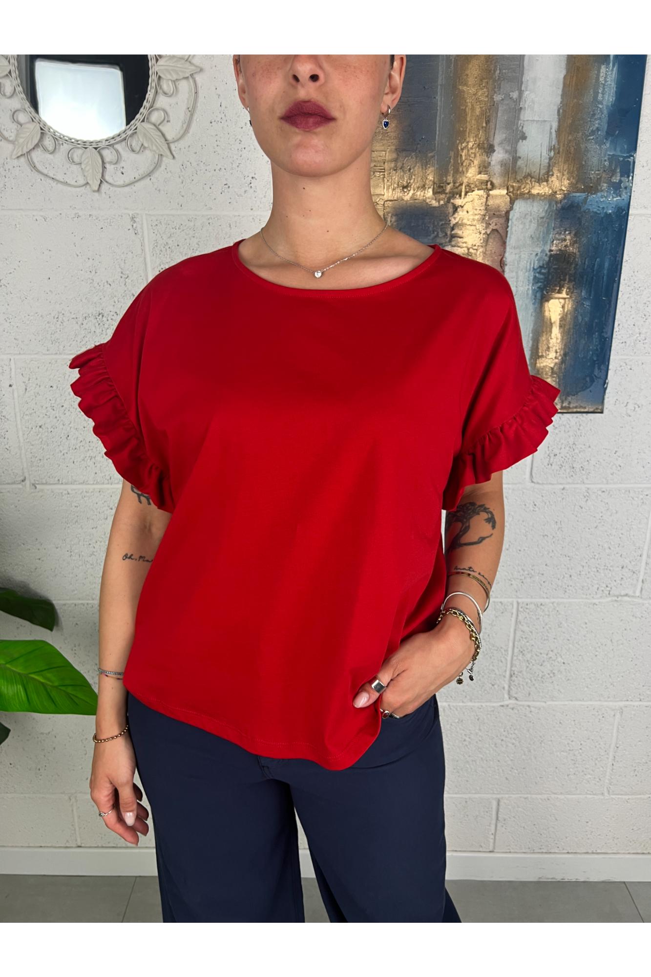 SOUVENIR Maglia con piccole rouge Souvenir Rosso