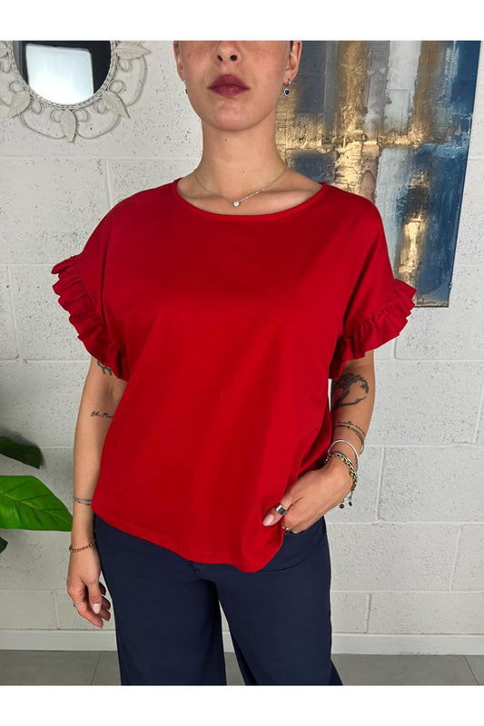 SOUVENIR Maglia con piccole rouge Souvenir Rosso