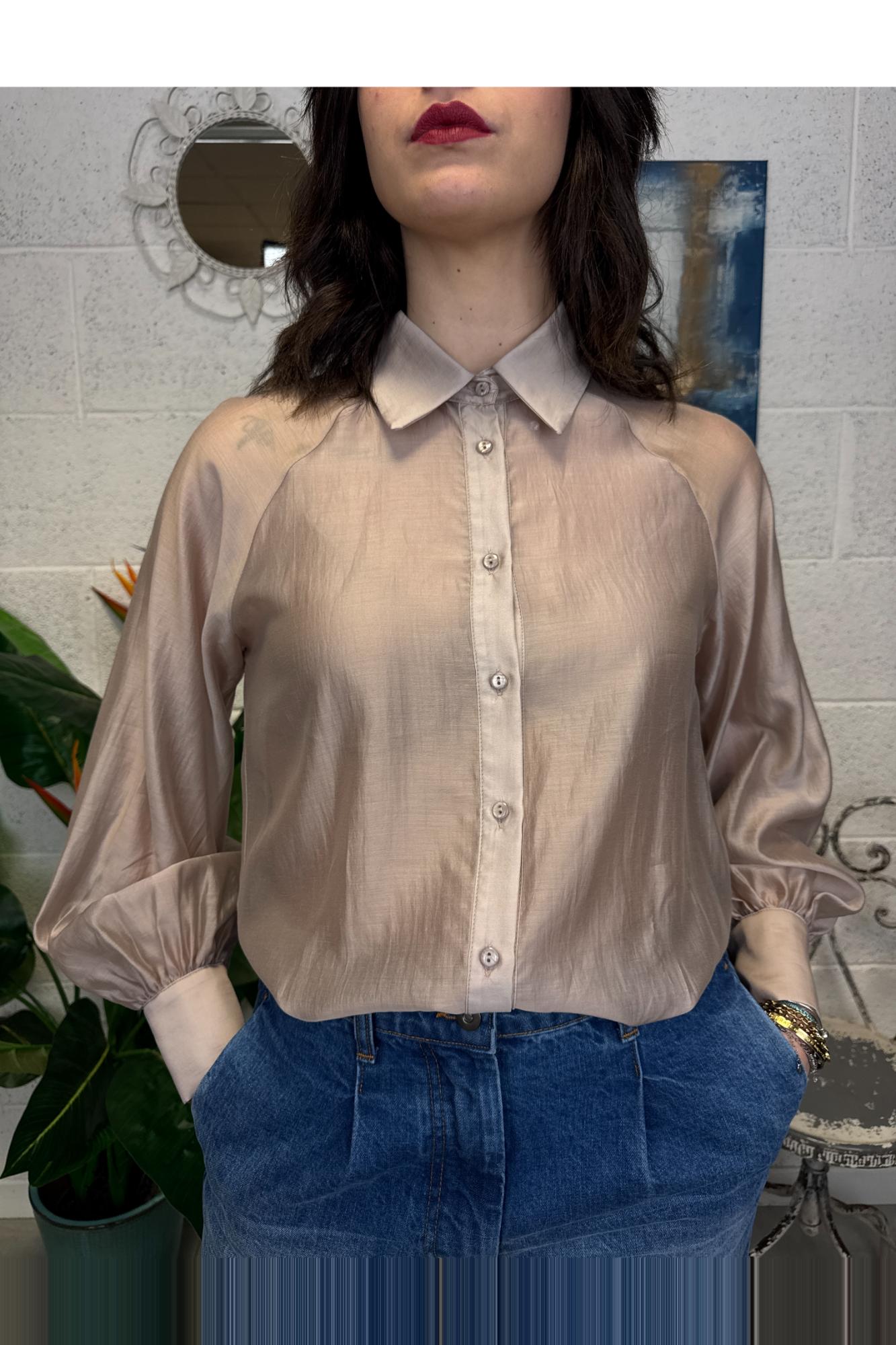 SOUVENIR Camicia velata Souvenir Cipria