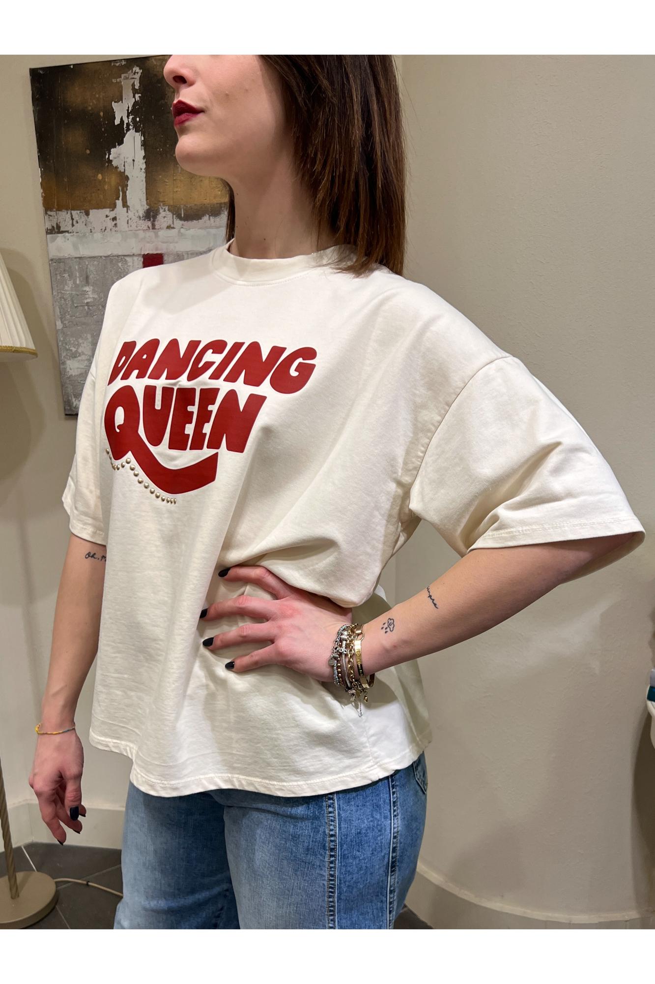 SUSY MIX T-shirt con scritta Susy mix Burro