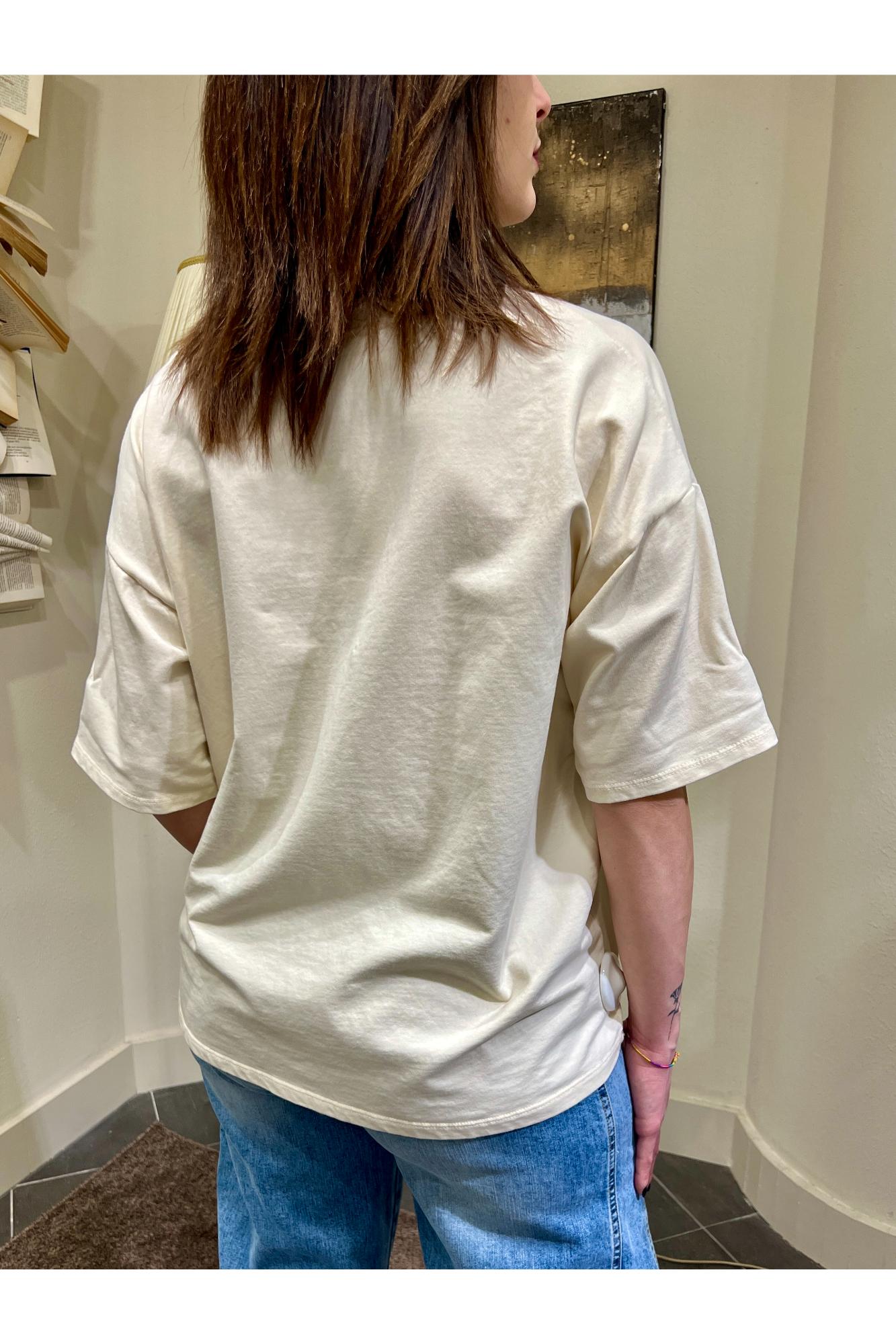 SUSY MIX T-shirt con scritta Susy mix Burro