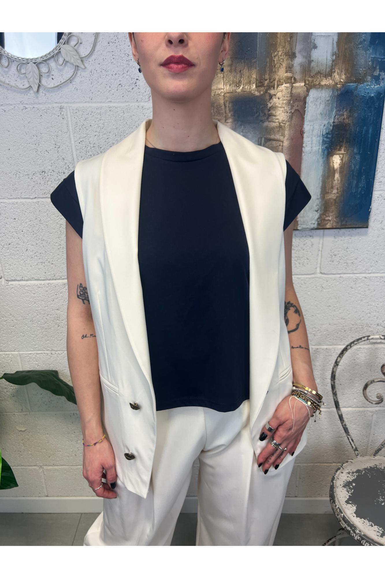 SUSY MIX Gilet aperto Susy mix Burro