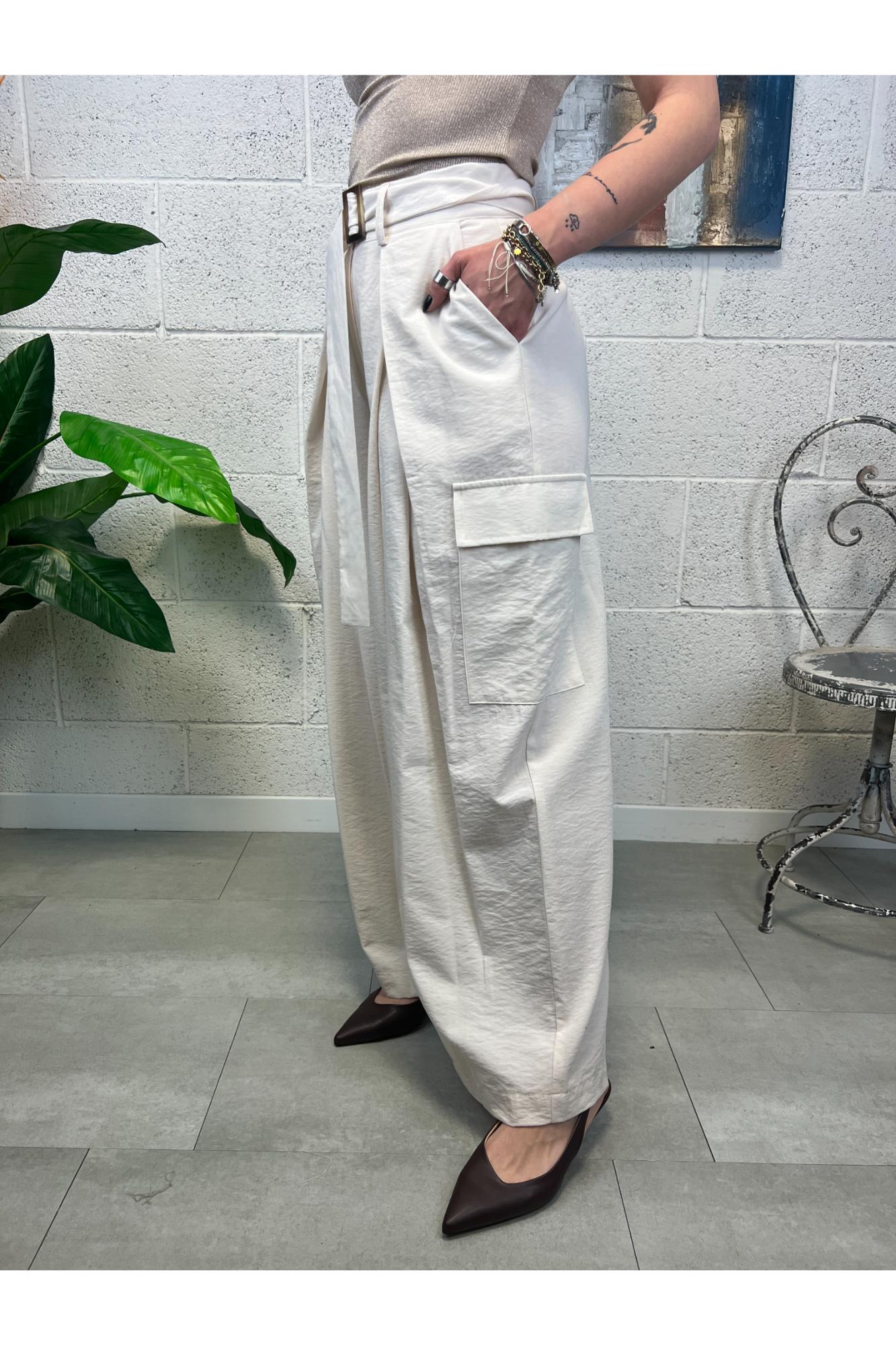SUSY MIX Pantalone con tasconi Susy mix Burro