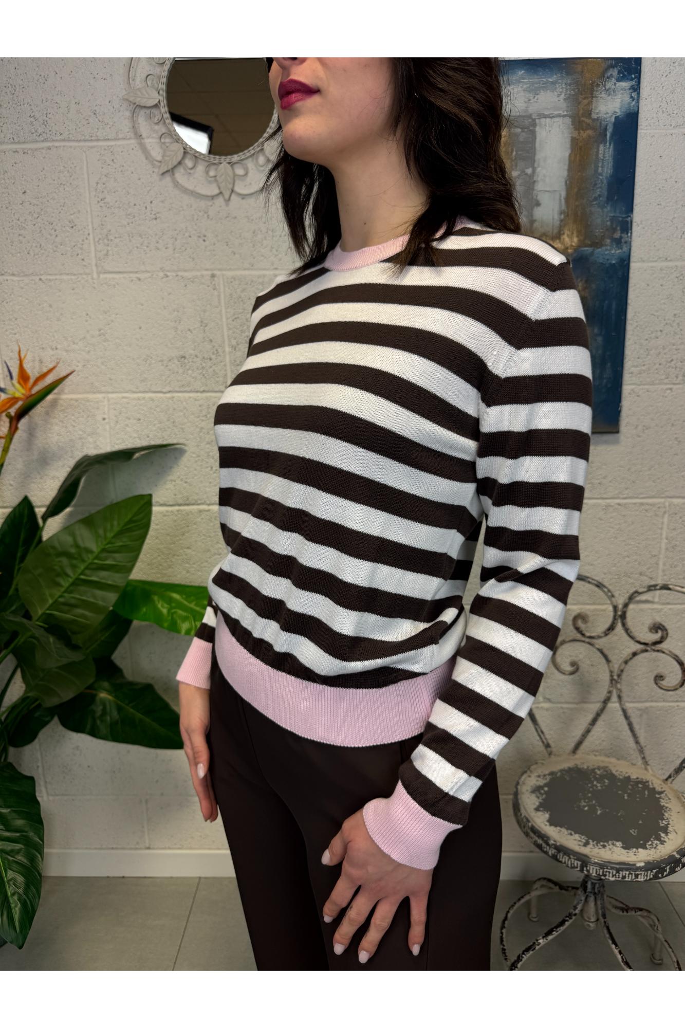 SUSY MIX Maglia rigata Susy mix Moro