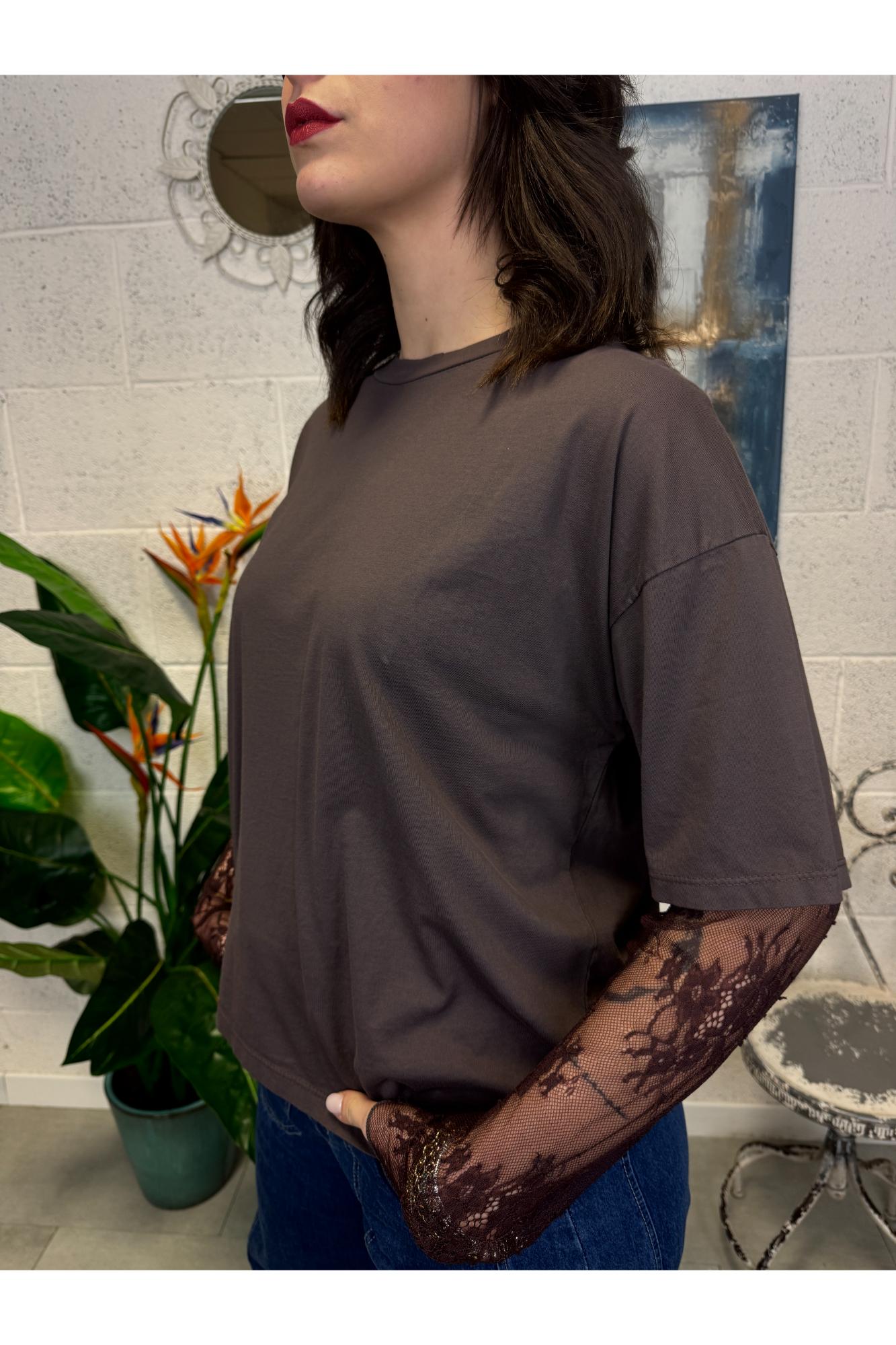 SUSY MIX T-shirt con pizzo Susy mix Moro