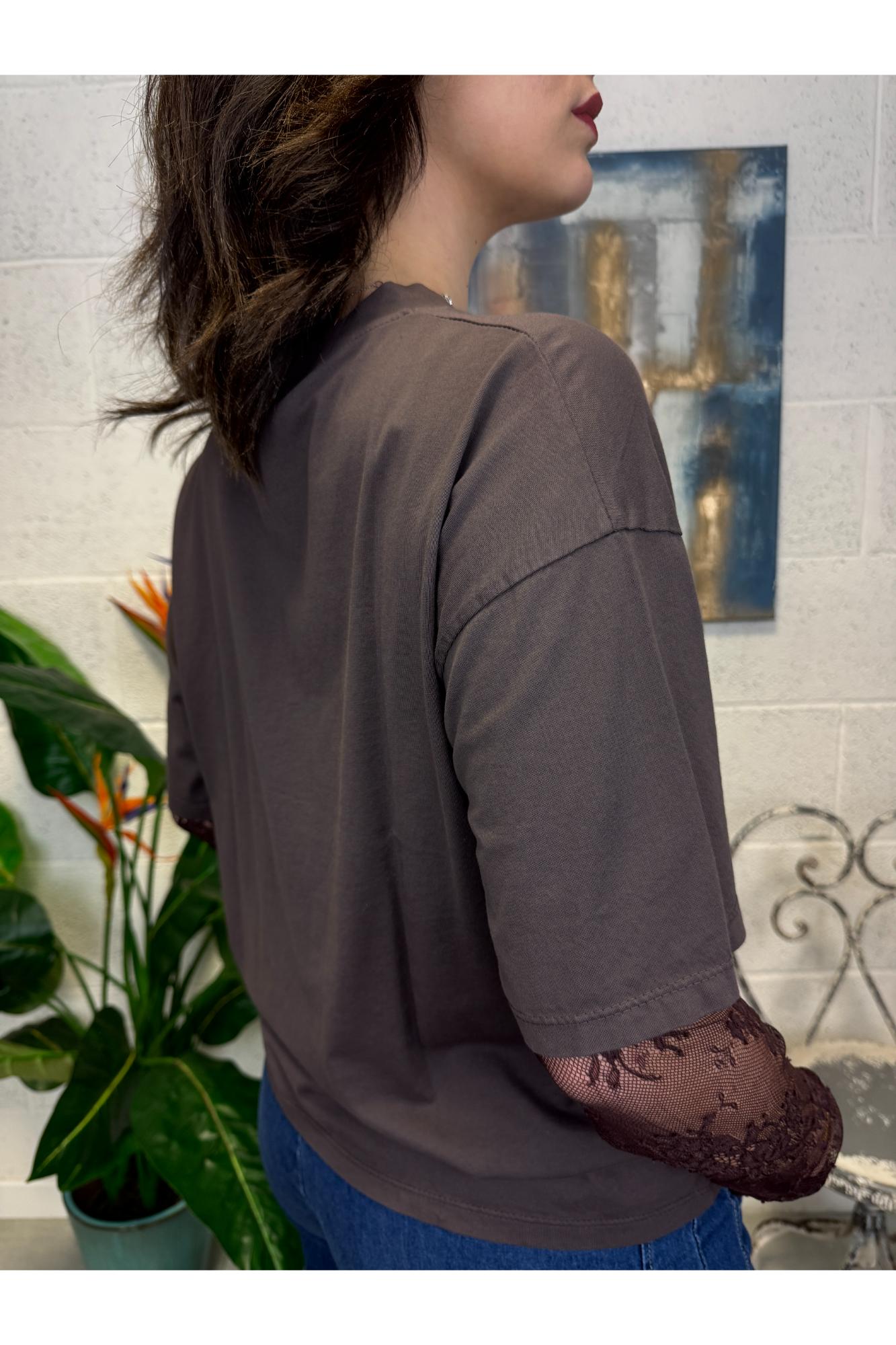 SUSY MIX T-shirt con pizzo Susy mix Moro
