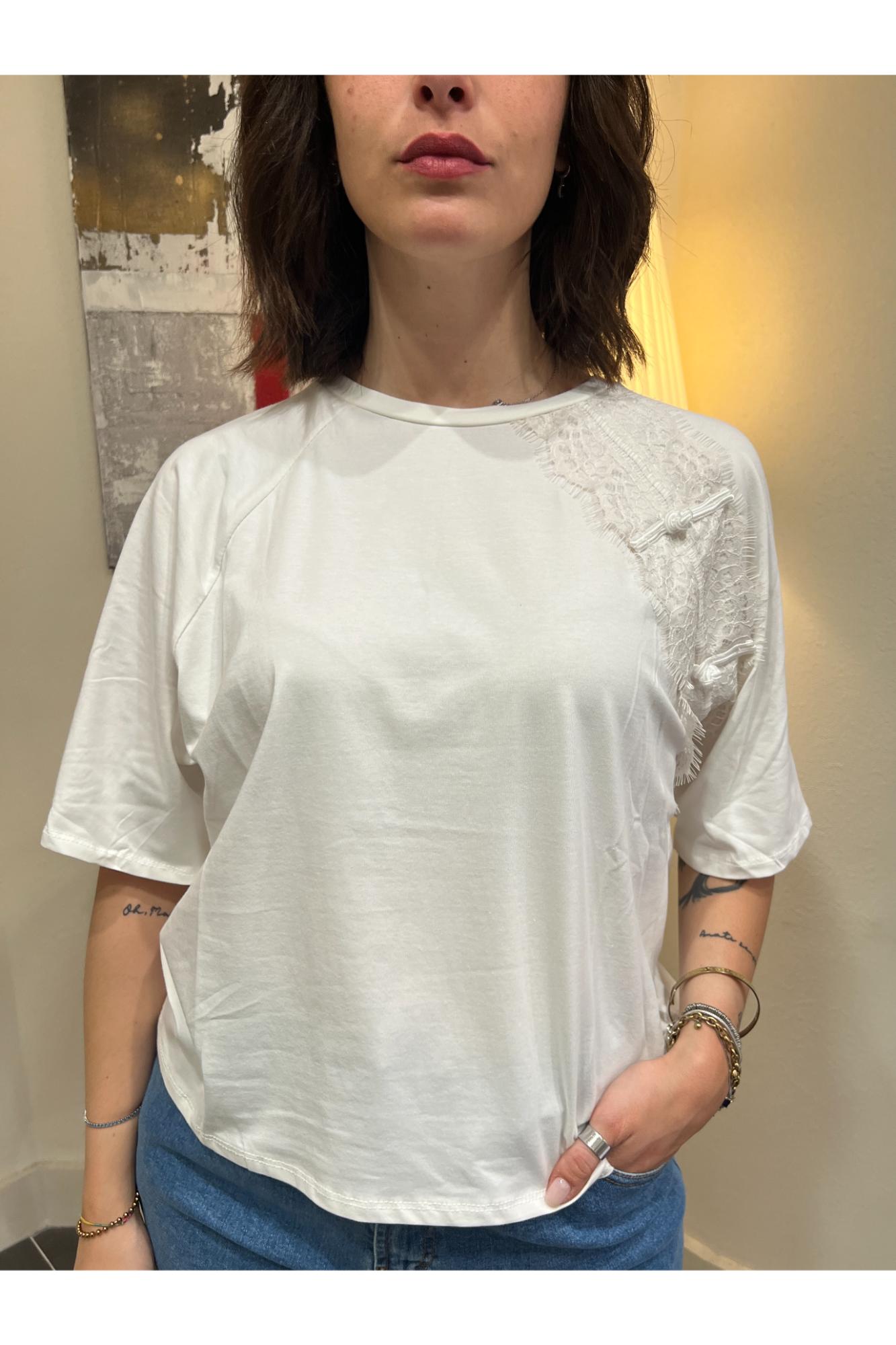 SUSY MIX Maglia con pizzo Susy mix Latte