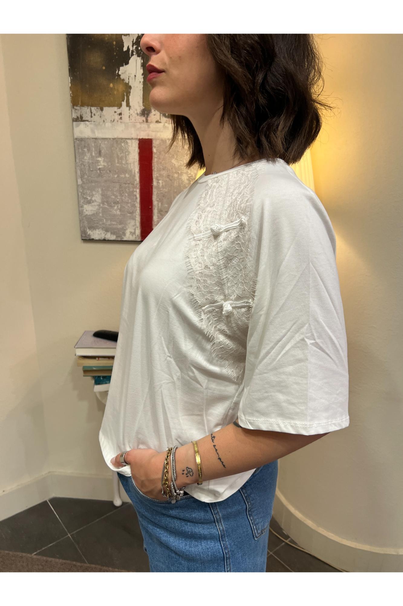 SUSY MIX Maglia con pizzo Susy mix Latte