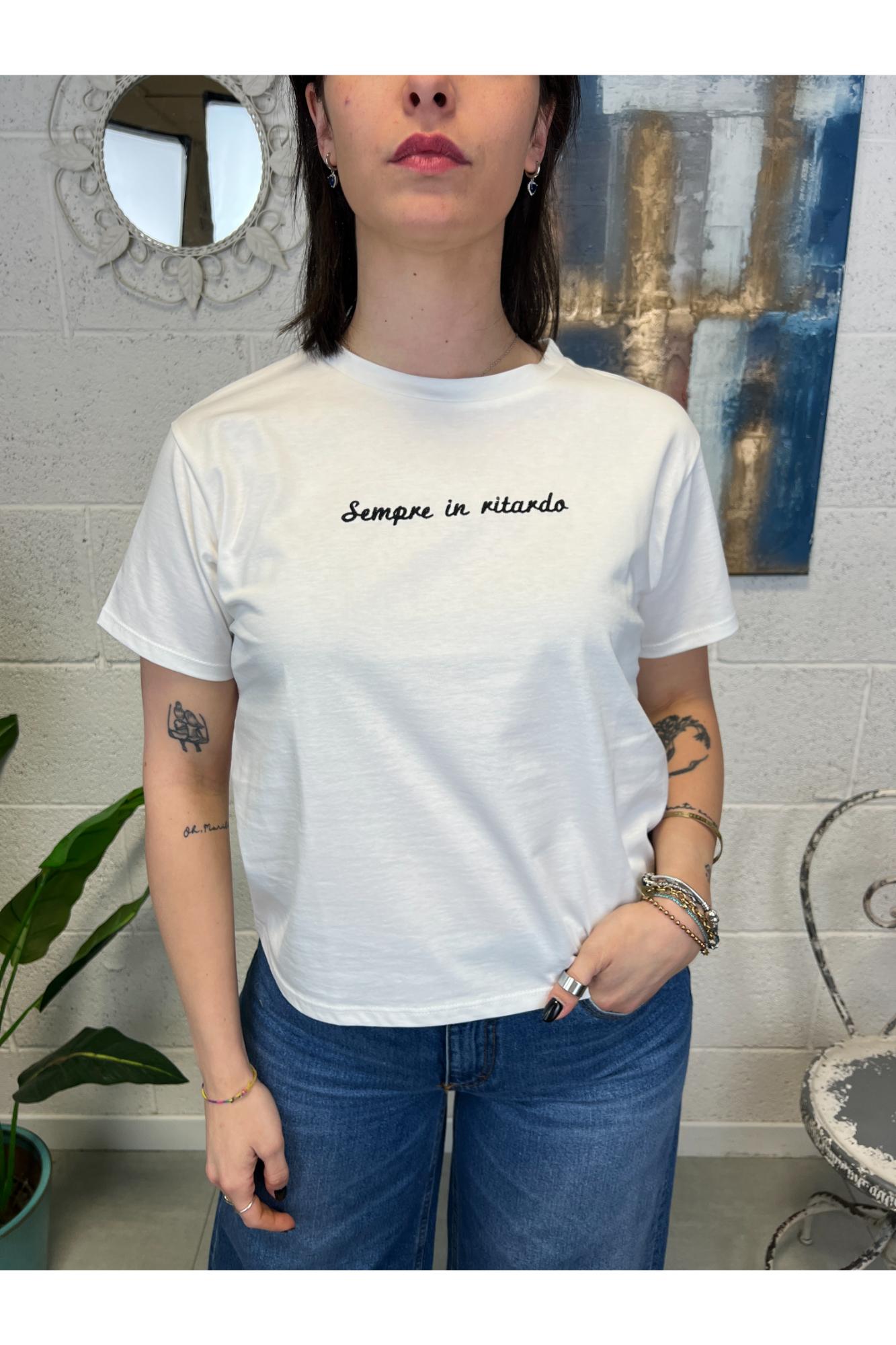 SUSY MIX T- shirt sempre in ritardo Susy mix Nero