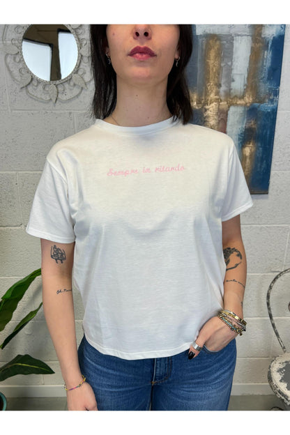 SUSY MIX T- shirt sempre in ritardo Susy mix Rosa