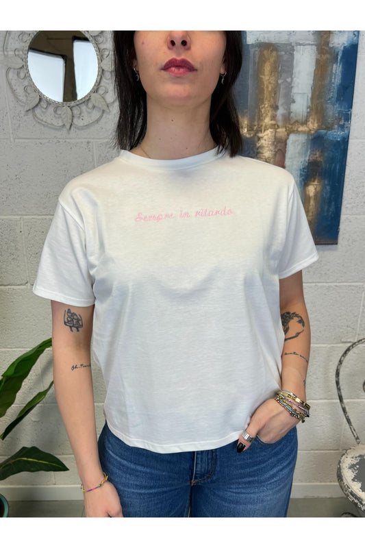 SUSY MIX T- shirt sempre in ritardo Susy mix Rosa