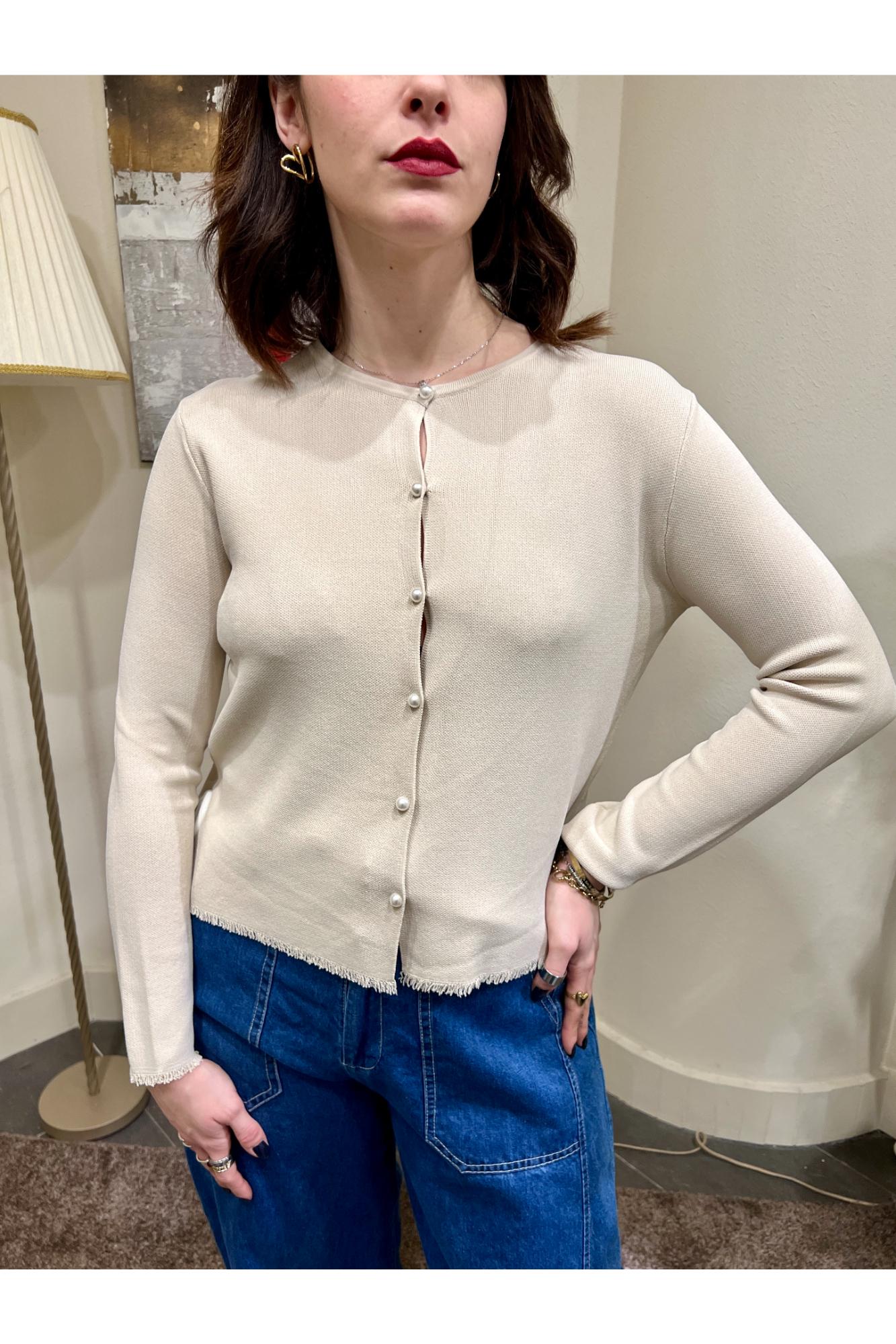 SUSY MIX Giacchino girocollo Susy mix Beige