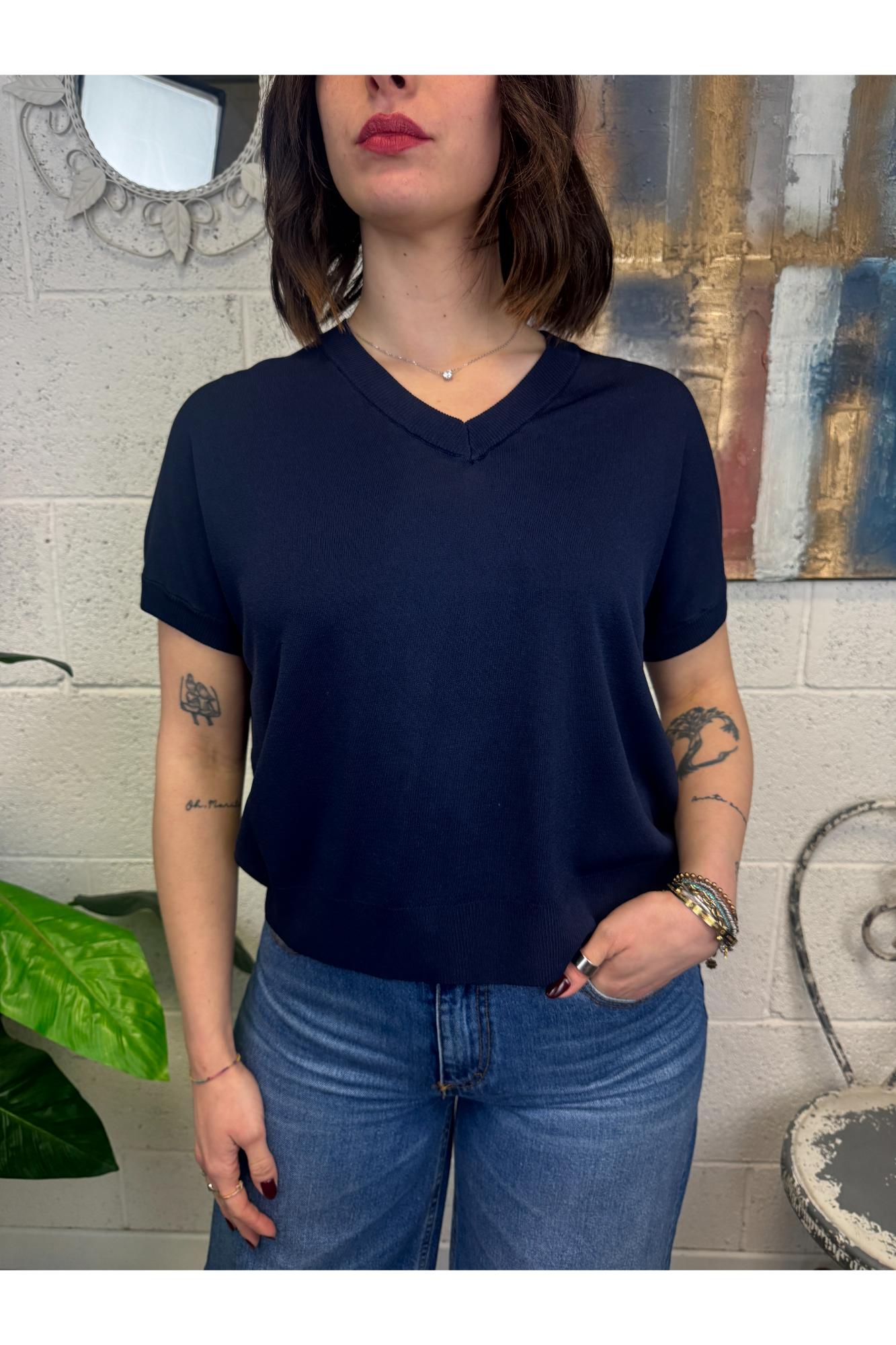 SUSY MIX Maglia a v Susy mix Blu