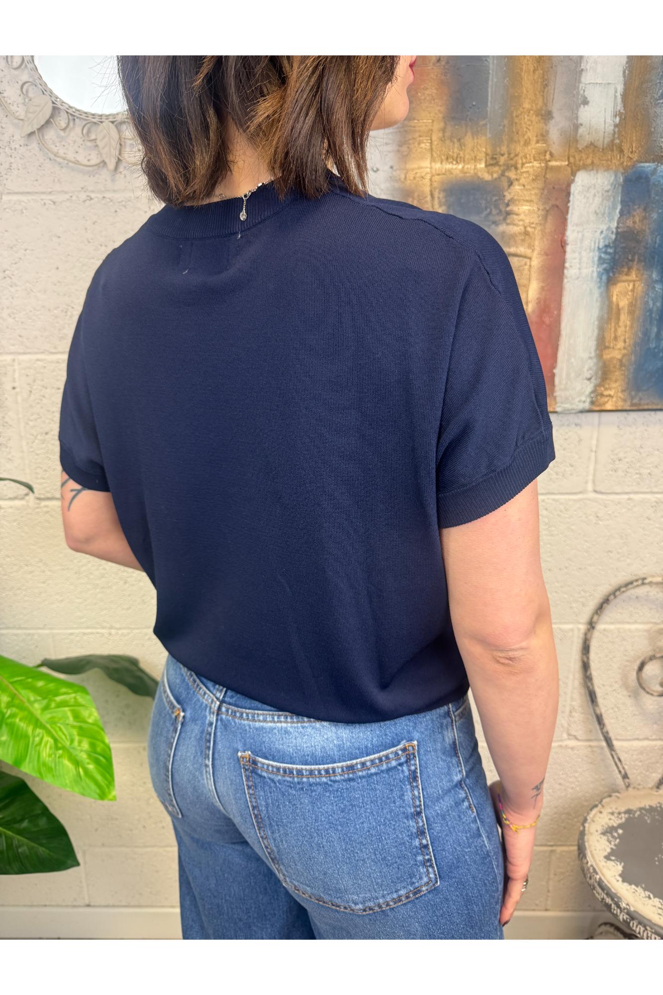 SUSY MIX Maglia a v Susy mix Blu