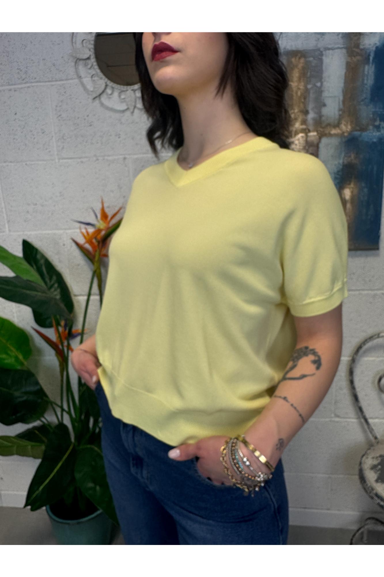 SUSY MIX Maglia a v Susy mix Giallo