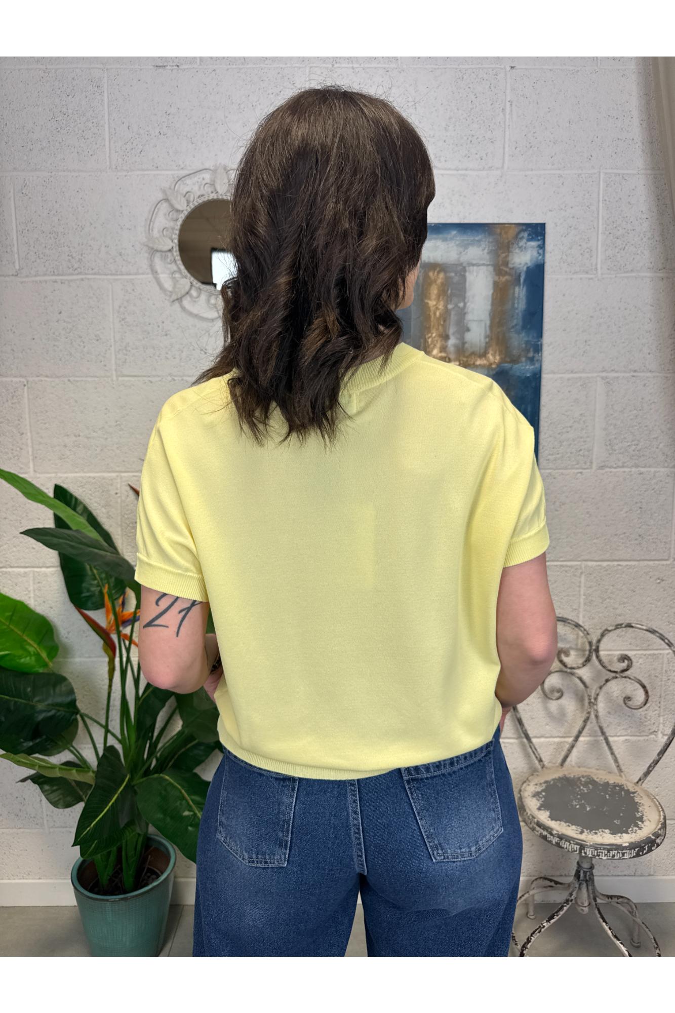 SUSY MIX Maglia a v Susy mix Giallo