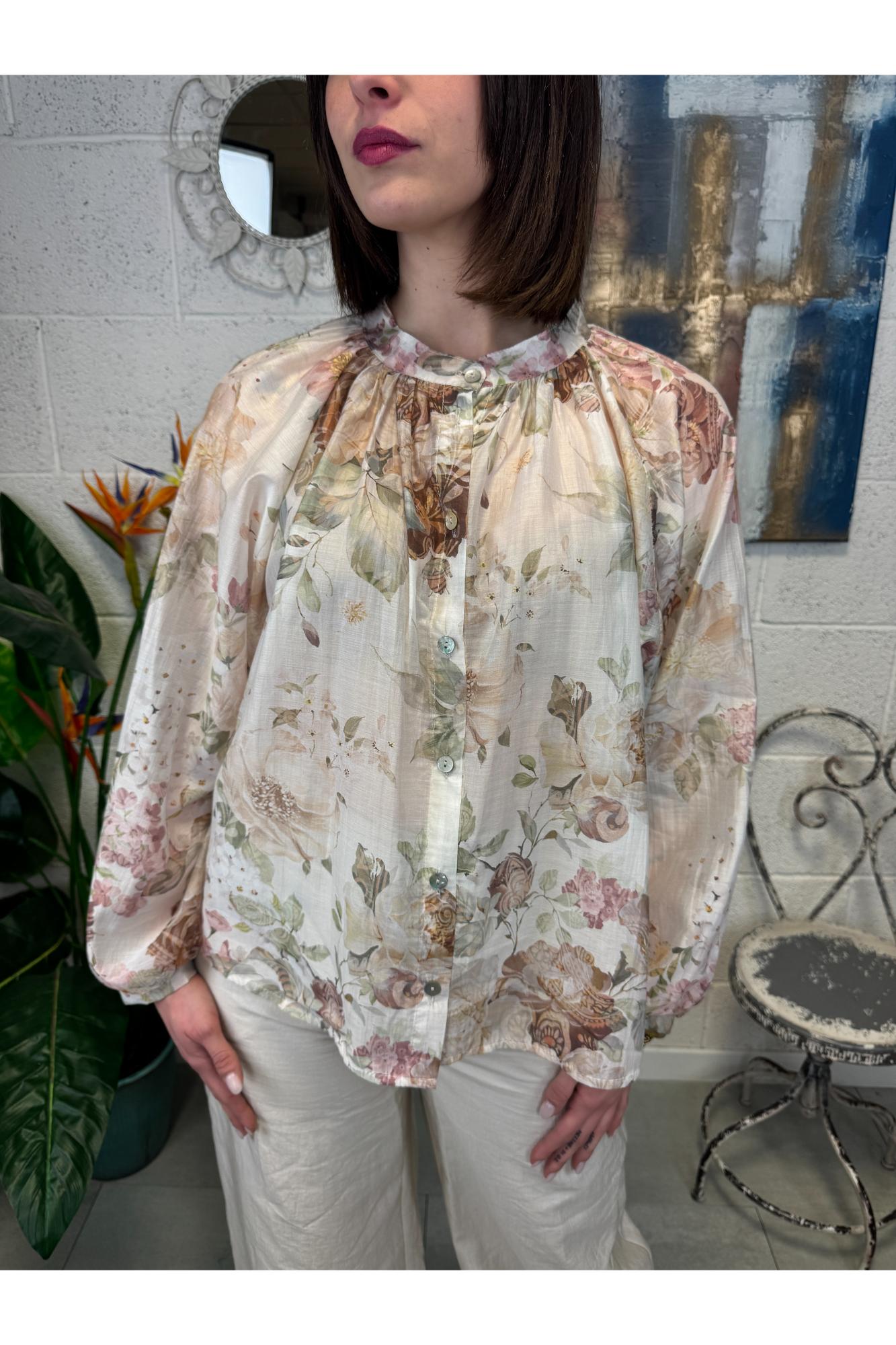 SUSY MIX Camicia floreale Susy mix Burro