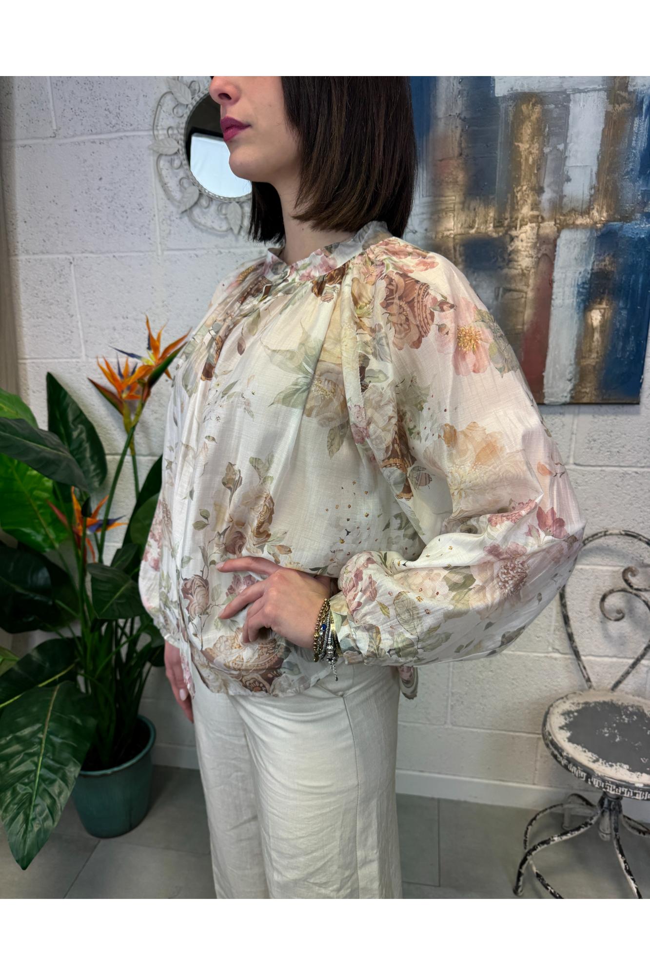 SUSY MIX Camicia floreale Susy mix Burro