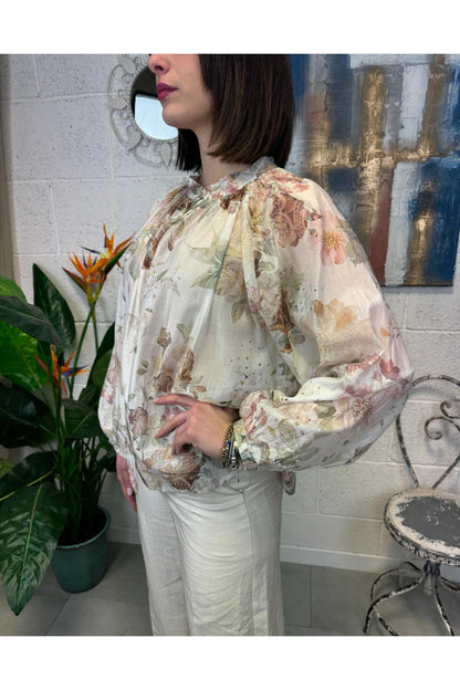 SUSY MIX Camicia floreale Susy mix Burro
