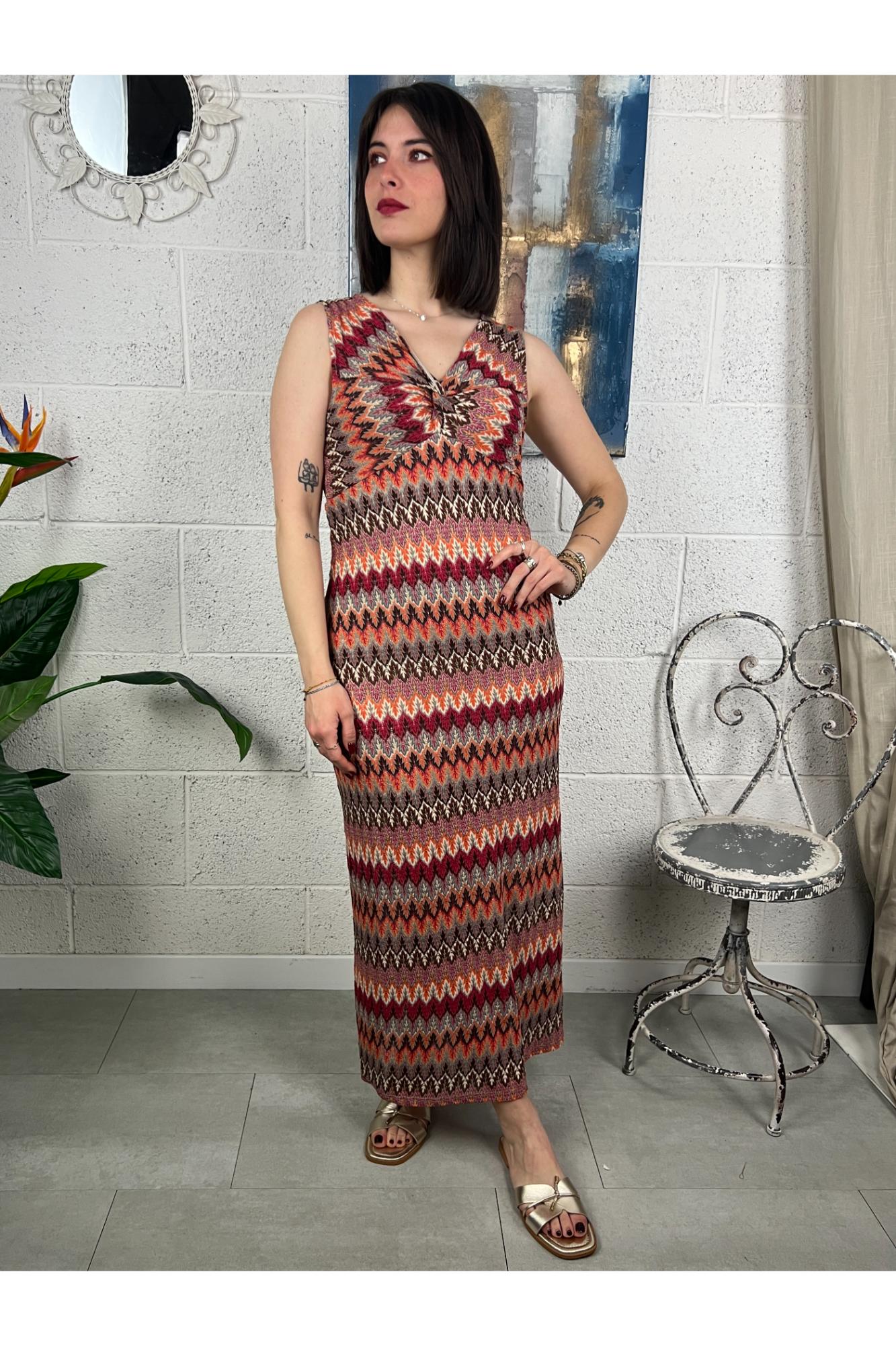 SUSY MIX Abito stile missoni Fucsia