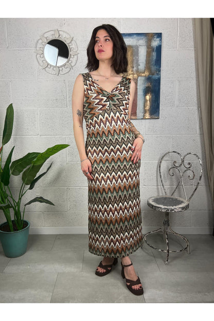 SUSY MIX Abito stile missoni Verde