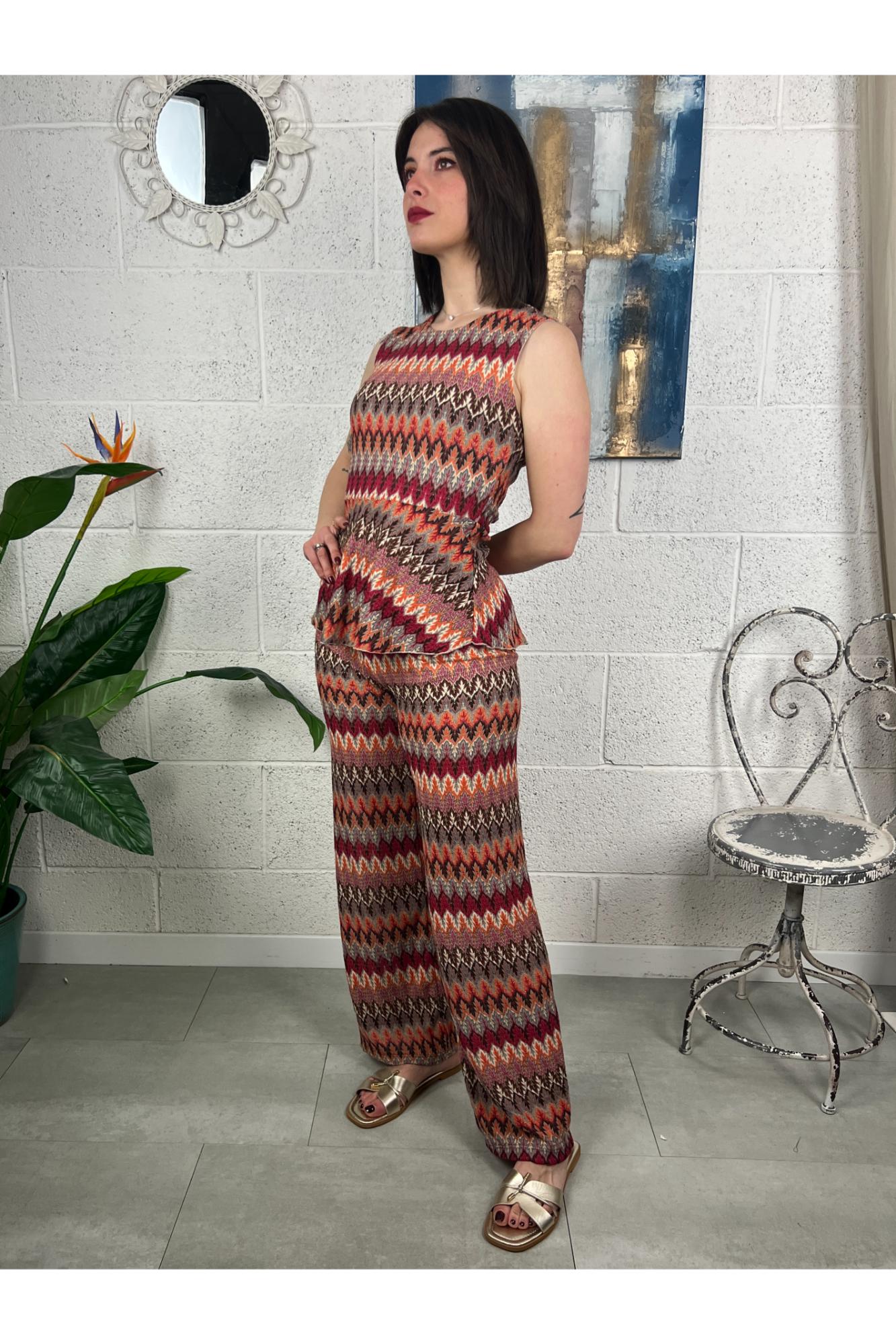 SUSY MIX Pantalone stile missoni Susy mix Fucsia